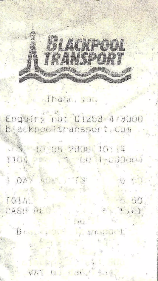 Bill for Blackpool Transport (2006)