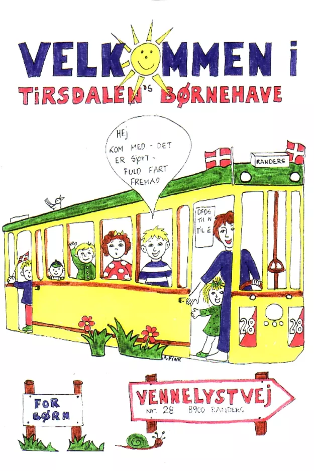 Book: Aarhus railcar 9 Tirsdalen's Kindergarten Forside til Velkomstpjece (2004)