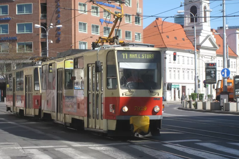 Bratislava tram line 11 with railcar 7929 on Centrum (2008)