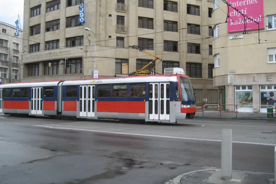 Bratislava tram line 13 with articulated tram 7119 on Štúrova (2008)