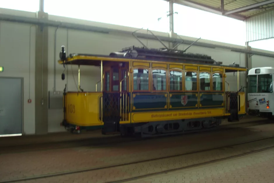 Braunschweig museum tram 103 inside the depot Braunschweiger Verkehrs-Gmbh (2012)