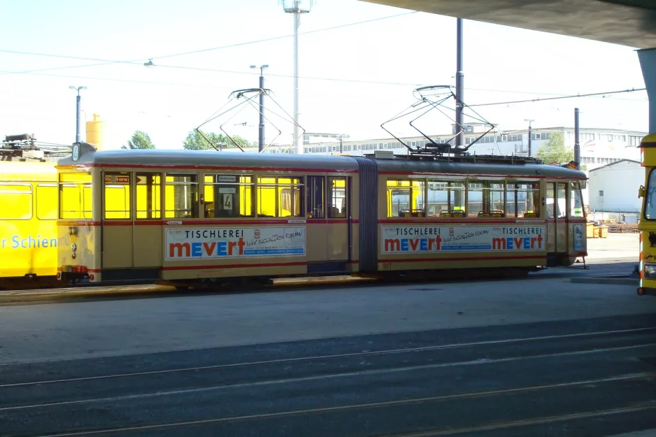 Bremen articulated tram 917 at the depot BSAG - Zentrum (2011)