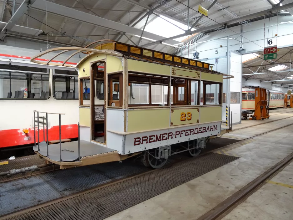 Bremen horse tram 23 inside Das Depot (2017)