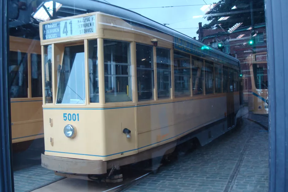 Brussels railcar 5001 in Musée du Tram (2014)