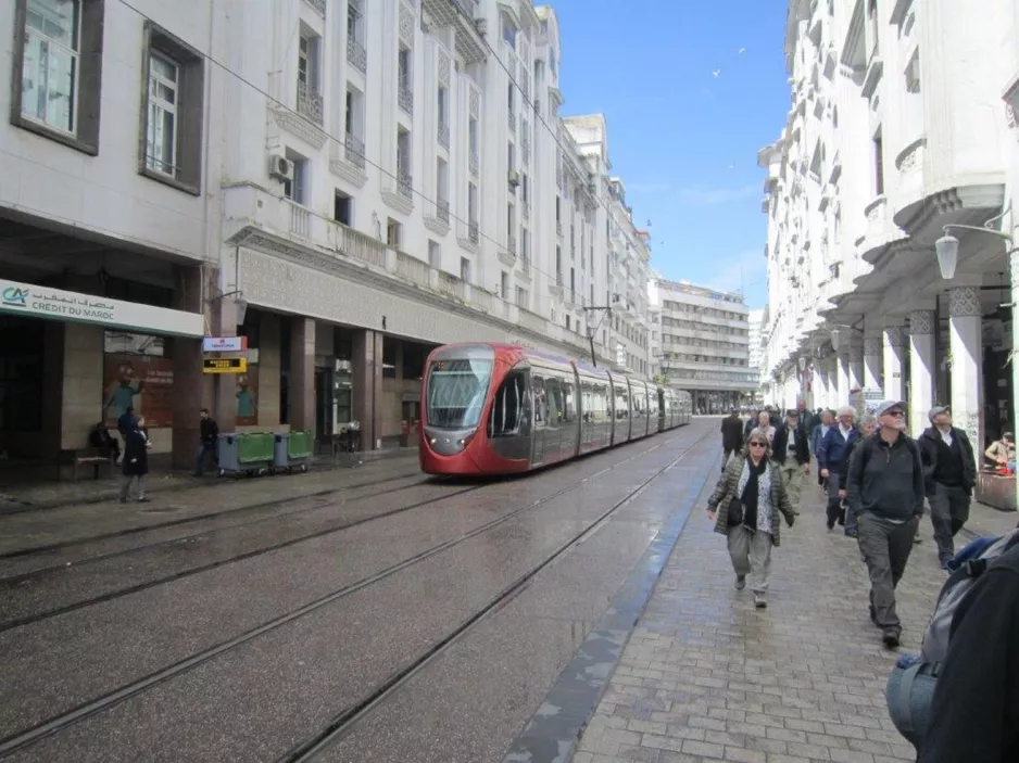 Casablanca tram line T1  Boulevard Mohammed V (2018)