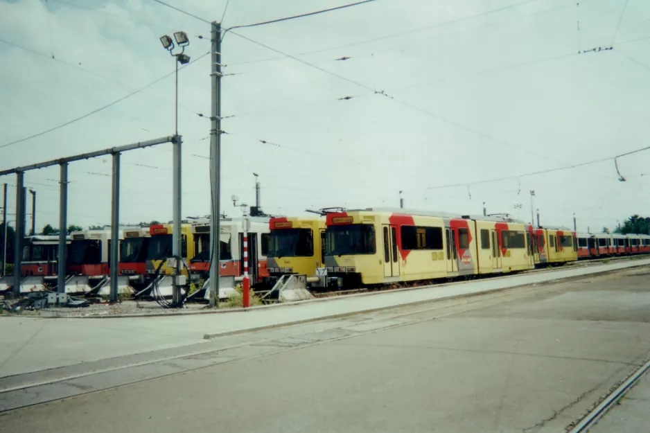 Charleroi articulated tram 7446 at Jumet (2000)