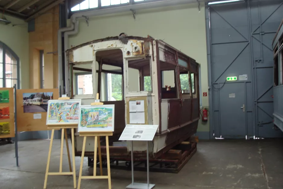 Chemnitz sidecar 237 inside Straßenbahnmuseum (2015)