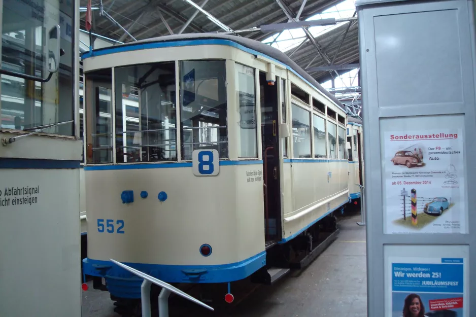 Chemnitz sidecar 552 in Straßenbahnmuseum (2015)