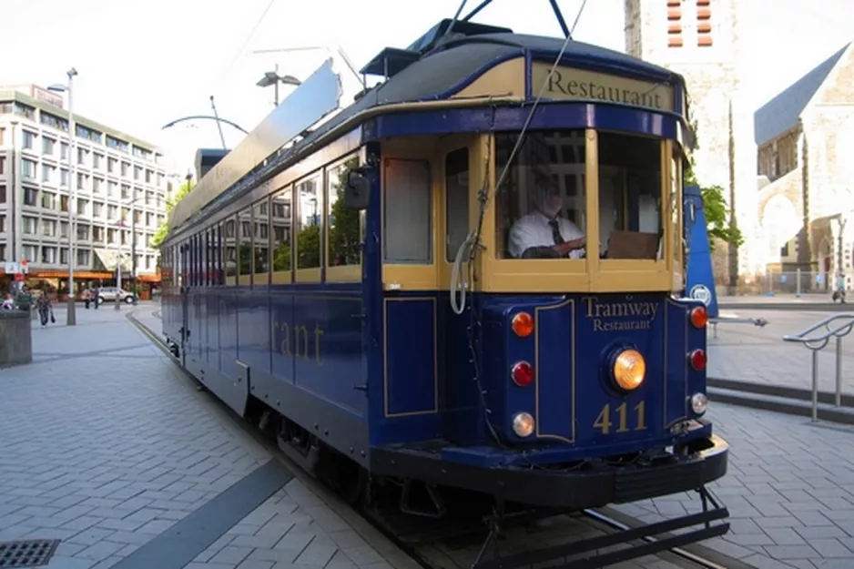 Christchurch Tram Restaurant with railcar 441, the front Christchurch Tramway (2011)