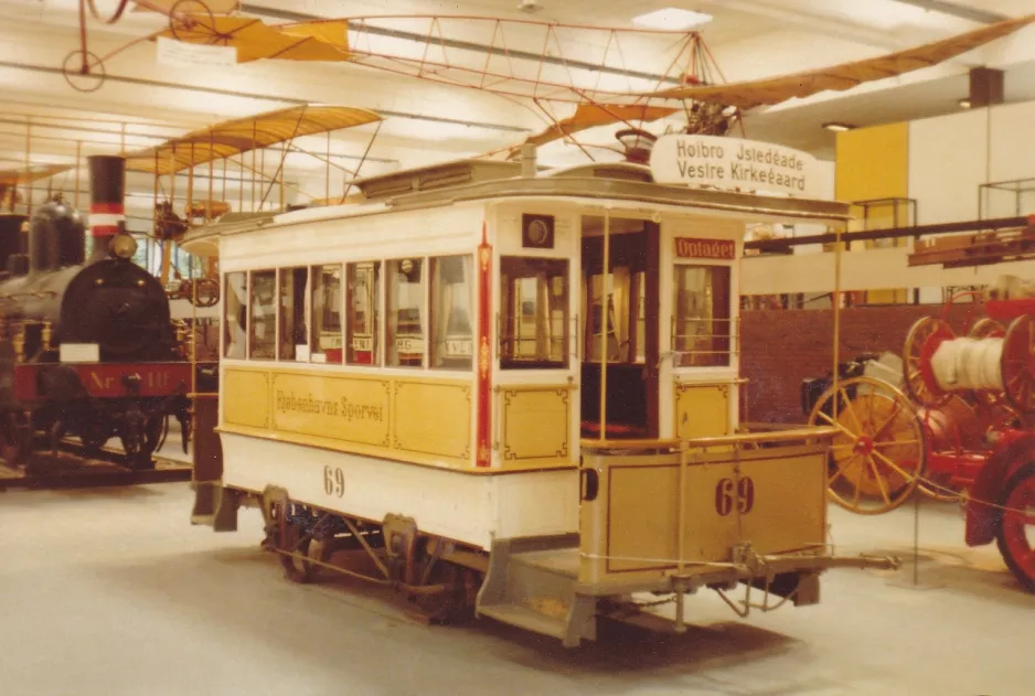 Copenhagen horse tram 69 "Hønen" in Technical Museum (1979)