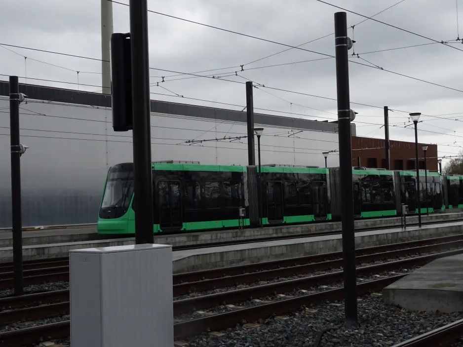 Copenhagen light rail car 107 on Kontrol- og Vedligeholdelsescenteret (2024)