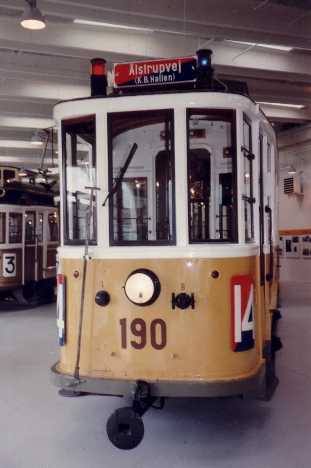 Copenhagen railcar 190 in HT museum (1984)