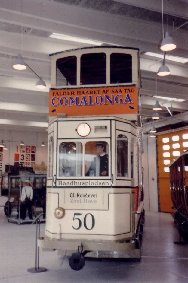 Copenhagen railcar 50 in Hovedstadsområdets Trafikselskabsmuseum (1984)