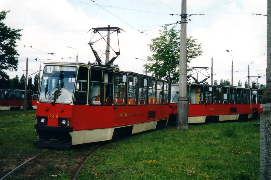 Częstochowa railcar 646 at the depot (2004)