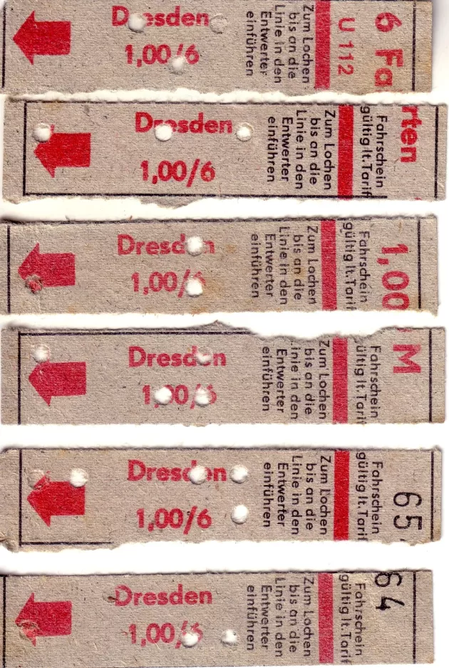 Discount ticket for Dresdner Verkehrsbetriebe (DVB) (1983)