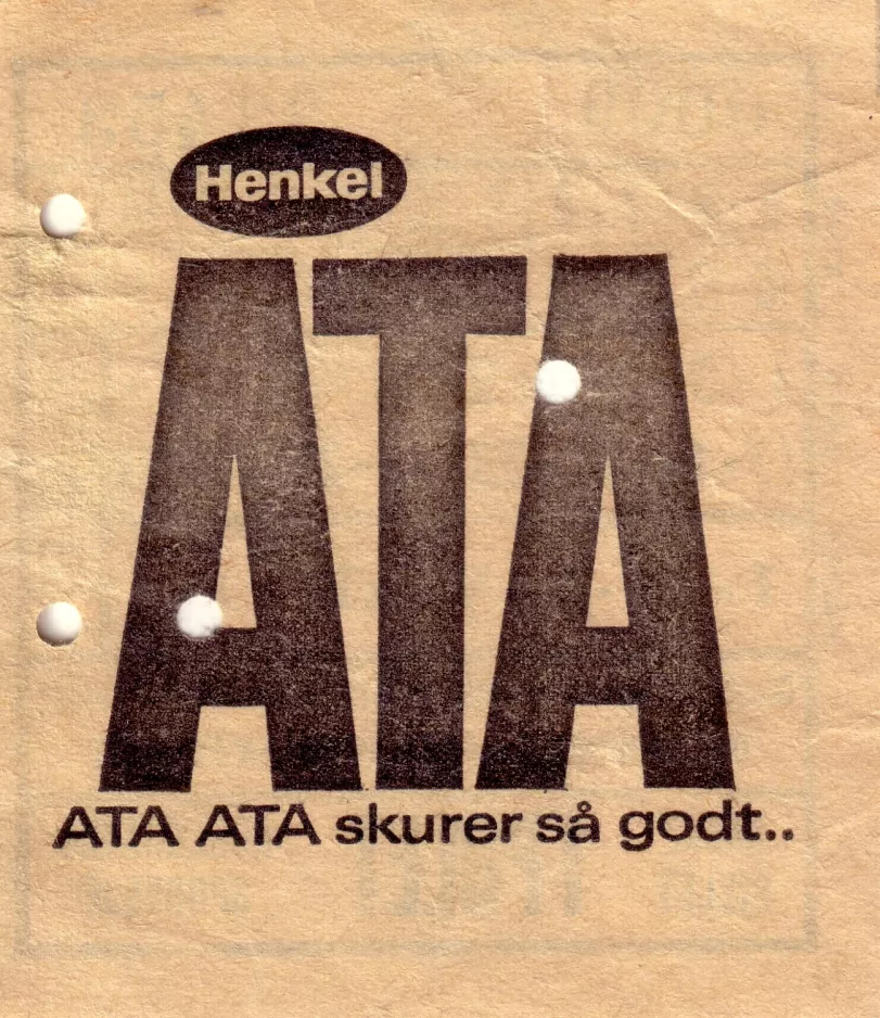 Discount ticket: Henkel ATA ATA ATA skurer så godt..
 (1965-1968)