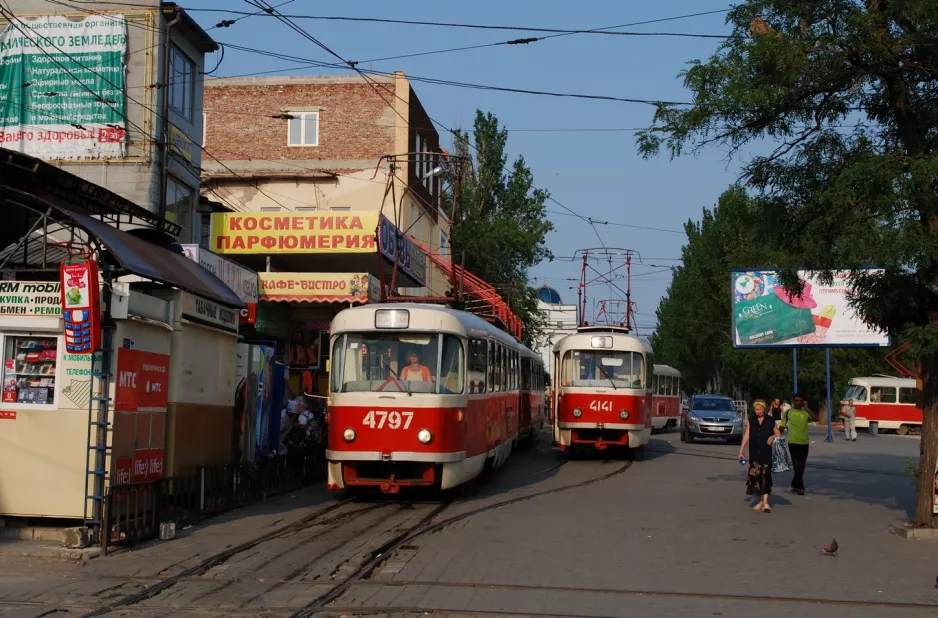 Donetsk railcar 4797 in front of Chervonoarmiiska Street (2012)