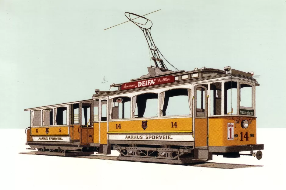 Drawing: Aarhus railcar 14 (1970)