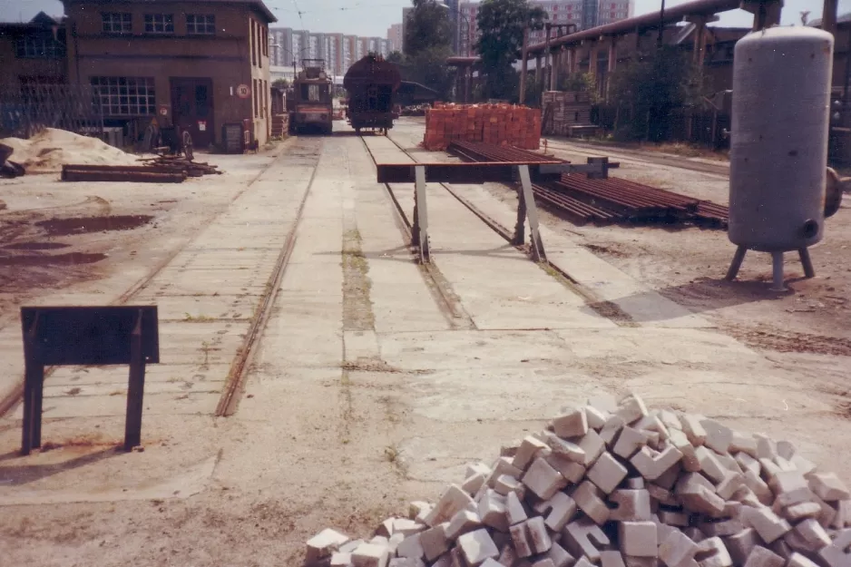 Dresden freight car at the depot Betriebshof Reick (Altreick Mügelner Straße) (1983)