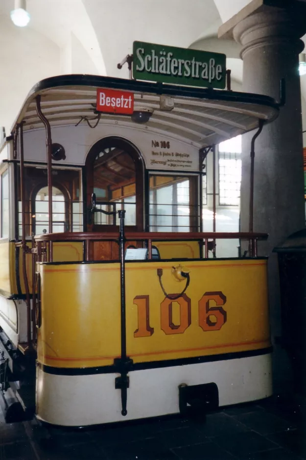 Dresden horse tram 106 on Verkehrsmuseum Dresden (1996)