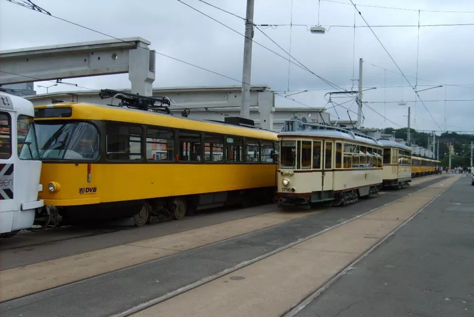 Dresden railcar 1716 at Betriebshof Trachenberge (2007)