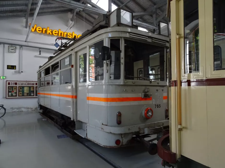 Dresden service vehicle 765 in Straßenbahnmuseum (2019)