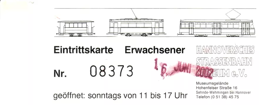 Entrance ticket: Hannover  (2002)