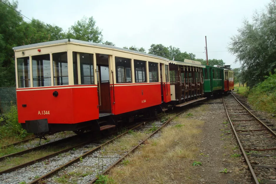 Érezée with sidecar A.1344 in front of Tramway Touristique de l'Aisne (2014)