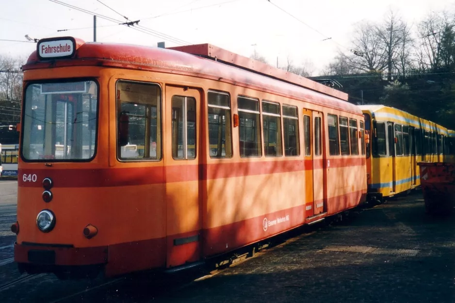 Essen school tram 640 at Betriebshof Stadtmitte (2004)