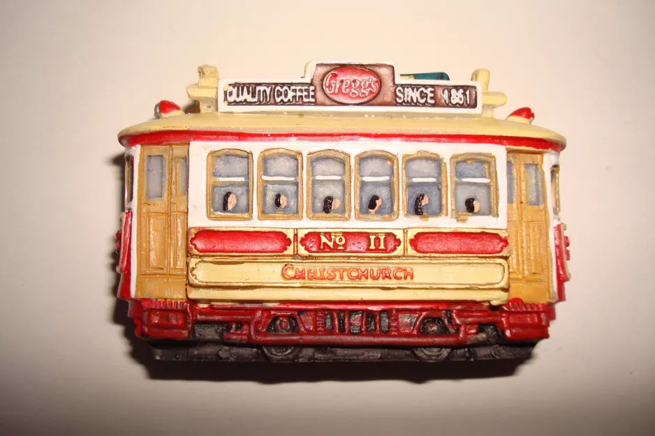 Fridge magnet: Christchurch railcar 11 (2011)