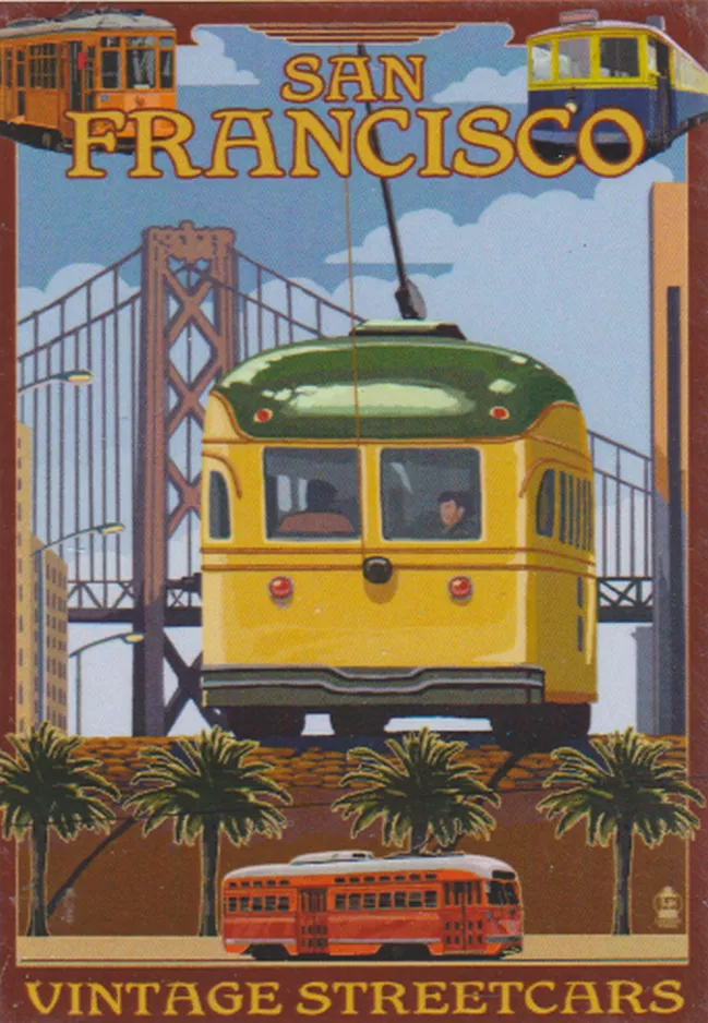 Fridge magnet: San Francisco Vintage Streetcars
 (2023)