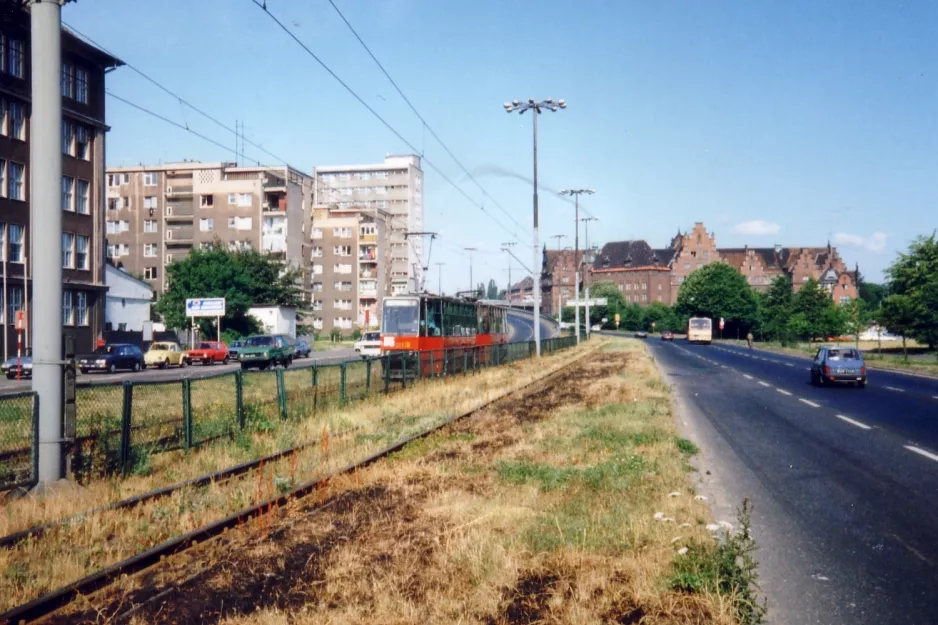 Gdańsk tram line 13 on Podwale Przedmiejskie (1992)