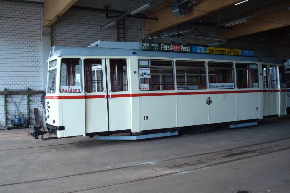 Gera museum tram 16 inside Depot Zoitzbergstr. (2014)