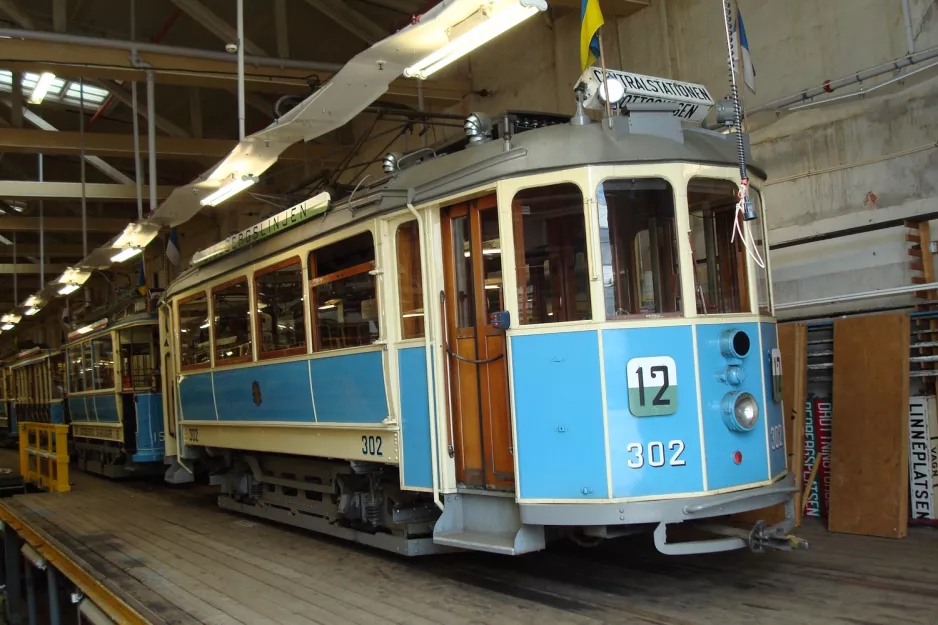 Gothenburg railcar 302 inside Gårdahallen (2012)