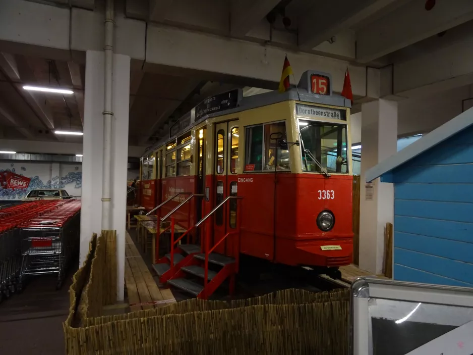 Hamburg railcar 3363, the front REWE Center, Dorotheenstraße 116 (2021)