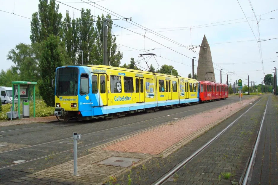 Hannover articulated tram 6161 at Fuhsestr. / Betriebshof (2008)