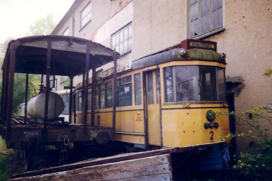 Hannover railcar 2 on the side track at Lager- und Abstelhalle (1991)