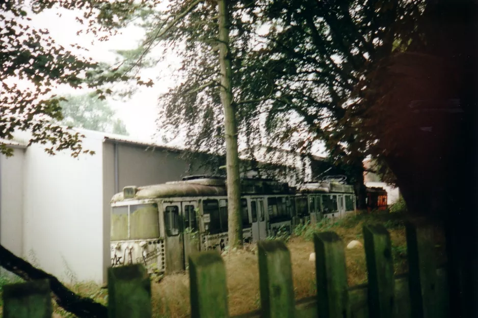 Hannover railcar 247 outside the museum Hannoversches Straßenbahn-Museum (1998)