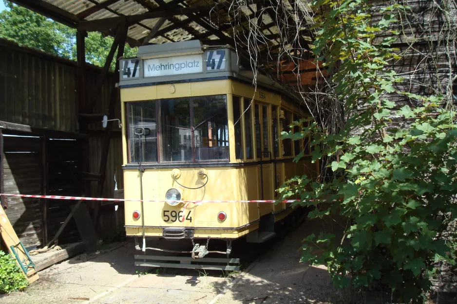 Hannover railcar 5964 inside Straßenbahn-Museum (2014)