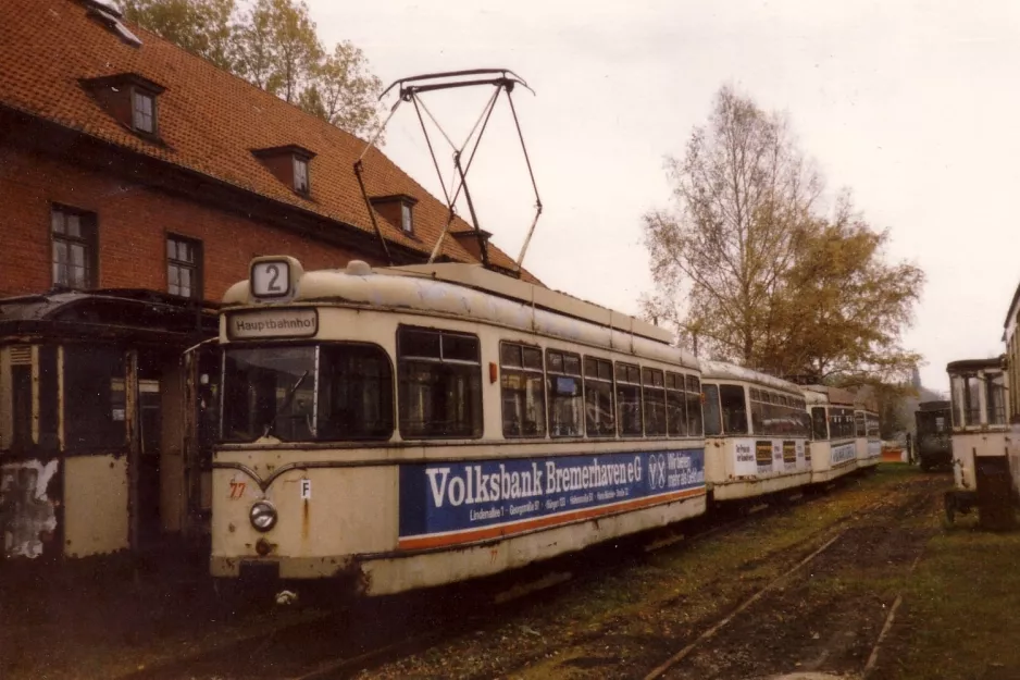 Hannover railcar 77 on Hannoversches Straßenbahn-Museum (1988)