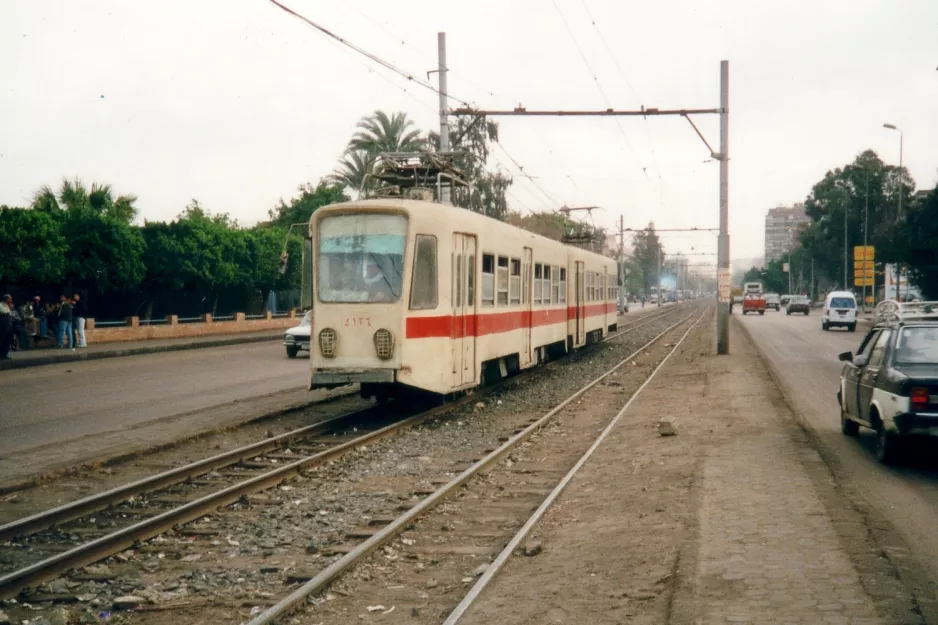 Heliopolis, Cairo tram line 35  at Abbassiya (2002)