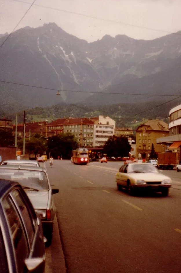 Innsbruck tram line 3 on Amraser Straße (1982)