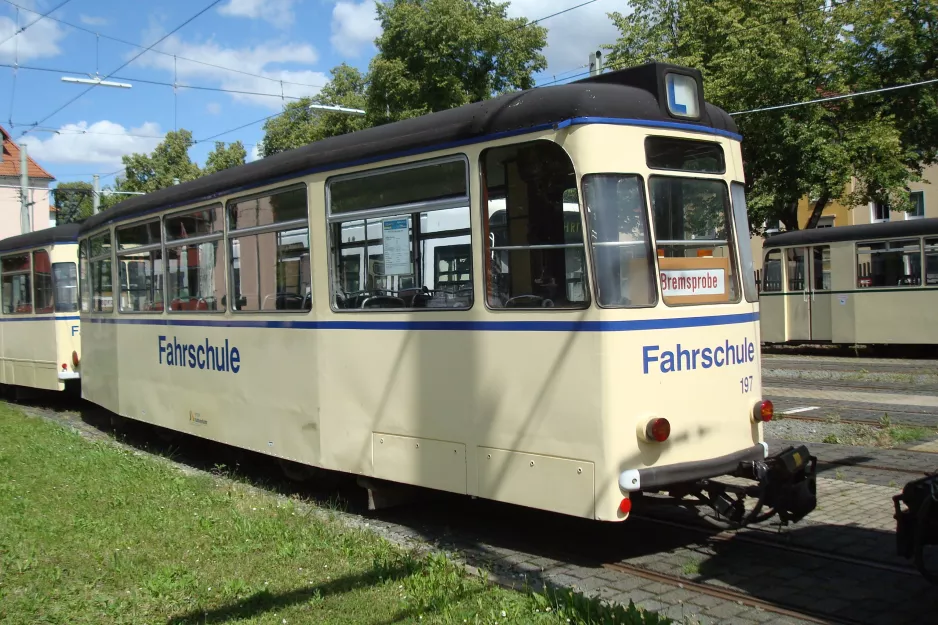 Jena school tram 197 at Dornburger Str. (2014)