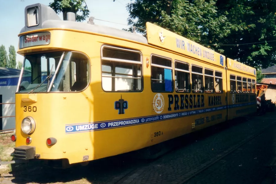 Kassel articulated tram 360 outside Holländische Str. (1999)