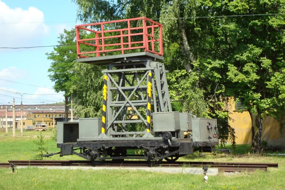 Katowice tower wagon 80R at the depot Depot 3, Stroszek (2008)