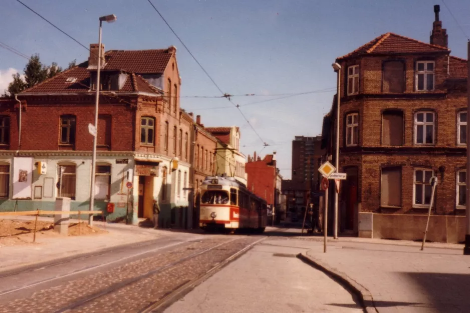 Kiel tram line 4  near Augustenstr. (1981)