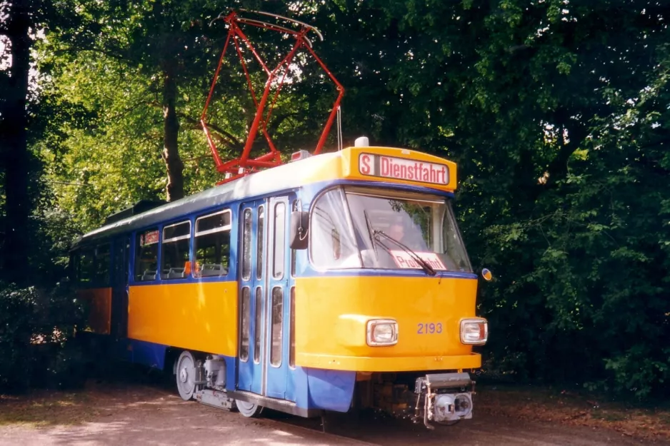Leipzig railcar 2193 at Völkerschlachtdenkmal (2001)