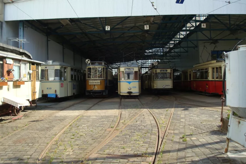 Leipzig railcar 830 on Straßenbahnmuseum Leipzig-Möckern (2008)