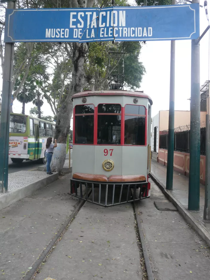 Lima Museu de la Elctridad with railcar 97 at Museo de la Electricidad (2013)
