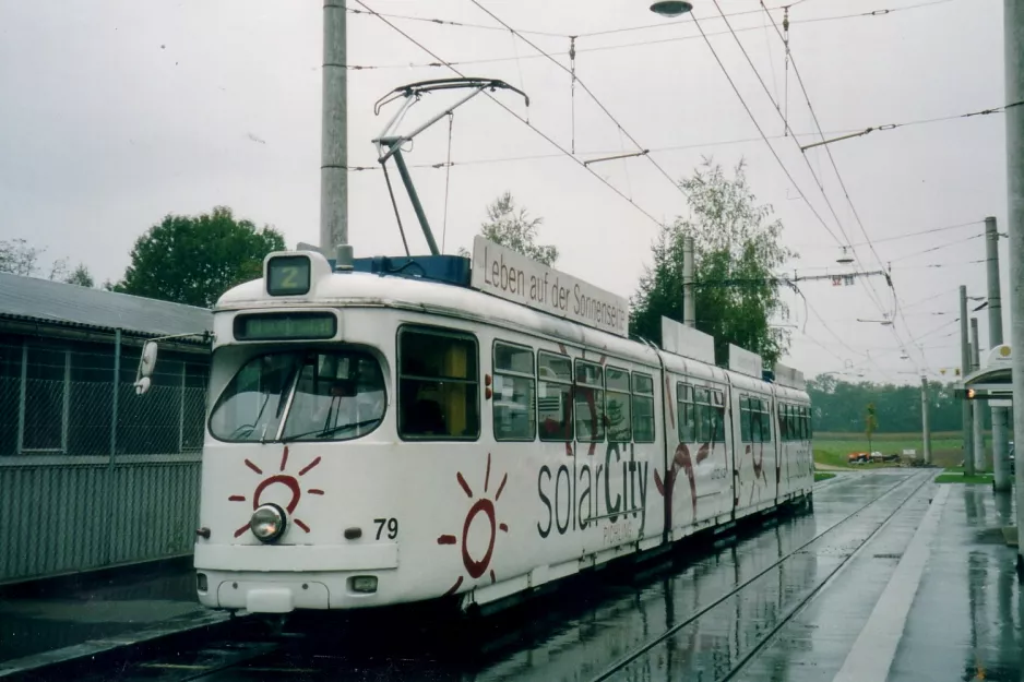 Linz tram line 2 with articulated tram 79 at Hillerstraße (2004)